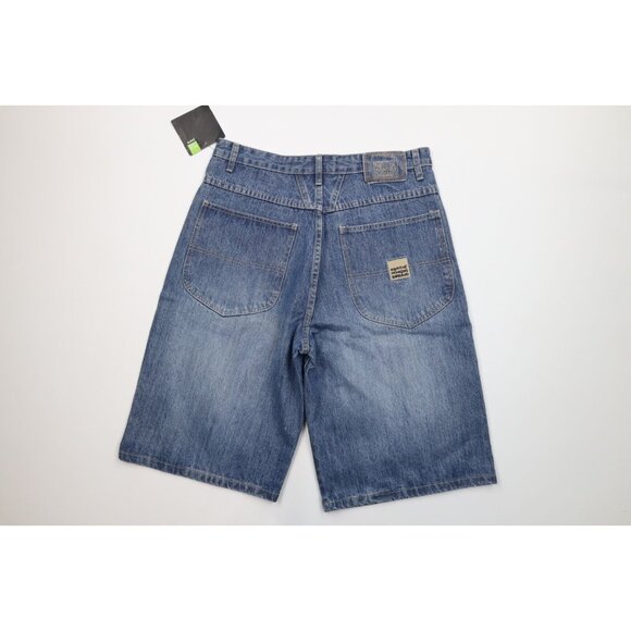 Deadstock Vtg 90s Marithe Francois Girbaud Mens 32 Loose Denim Jean Shorts Blue - Picture 7 of 11